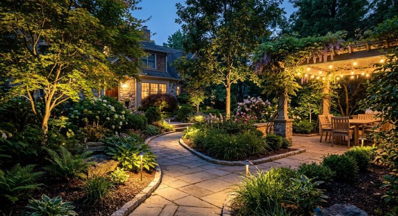 Garden Lighting Installation in Overland Park, KS