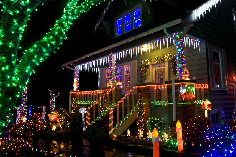 Holiday Lights Hanging in Olathe, KS