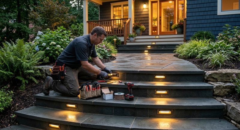 Sidewalk Lighting Installation in Kansas City, MO