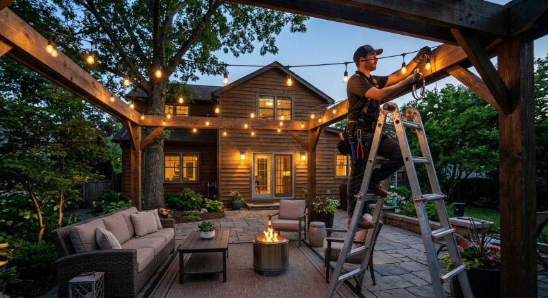 Terrace Lighting Installation in Denver, CO
